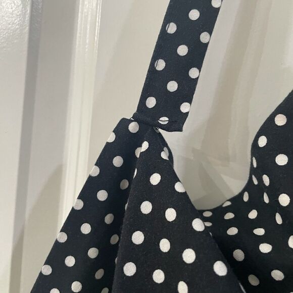 Aprons Polka dot black and white orange apron triangle style cooking crafts J299 - Picture 9 of 9